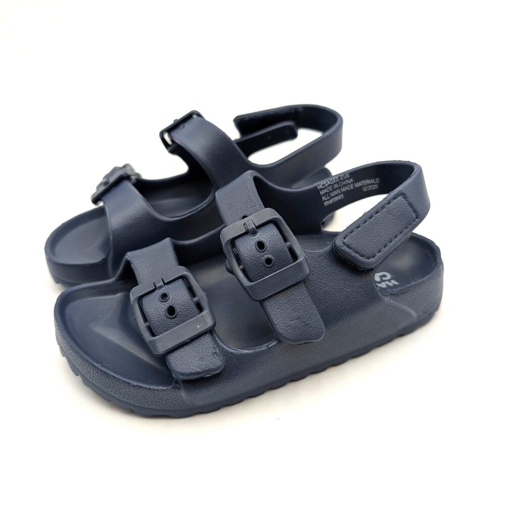 Harper Canyon Sage Open Toe Sandals Adjustable Buckle Kids' Navy Size US6